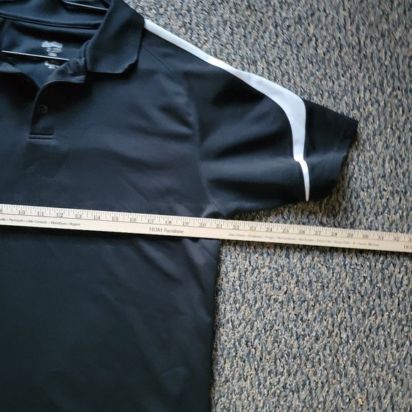Eastbay Performance Black and White Golf Shirt Size Large - Picture 10 of 10